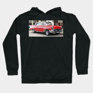 Red and White 1956 Chevy Bel Air....Sweet! Hoodie